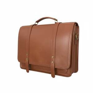 Ecosusi Vintage Vegan Leather Laptop Briefcase with Detachable Bow